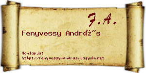 Fenyvessy András névjegykártya